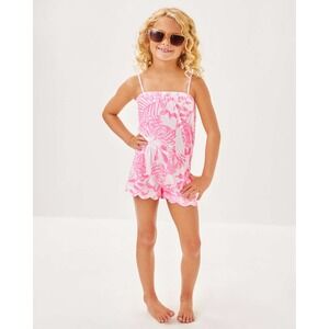 Lilly Pulitzer Girls XL 12-14 Mini Jace Romper Cotton